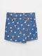 Elastic Waist Minnie Mouse Printed Girl Jean Short Skirt